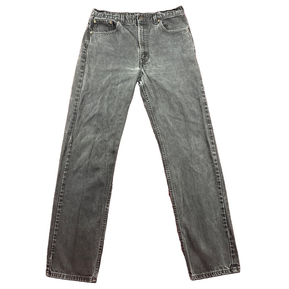 Vintage Levis 505 Faded Black Jeans‎ Mens (Fit 32/33) Made in USA Straight Leg